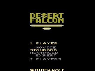 Desert Falcon title screen for Atari 2600